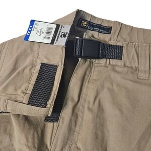 The BC Clothing Co Mens Tan Convertible Cargo Pants Zip Off Legs Size L 34x32